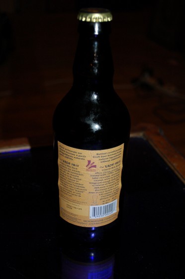 La Vache Folle Imperial Milk Stout (back label)