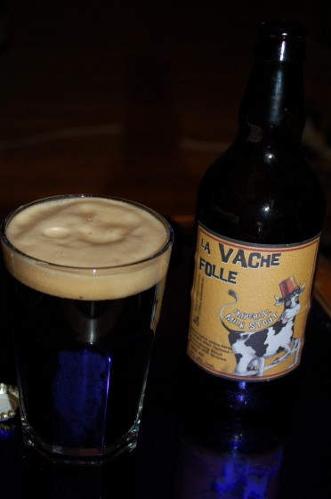 La Vache Folle Imperial Milk Stout (in the glass)
